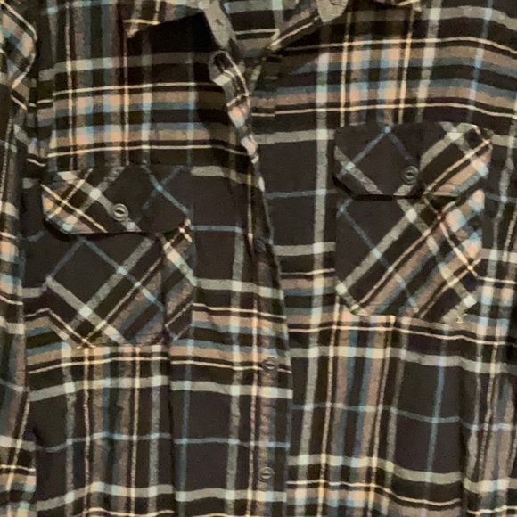 Weatherproof Blue Black Plaid L/S Button Down Shirt - Picture 3 of 7